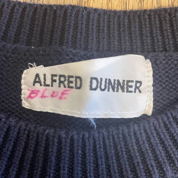 Alfred Dunner vintage blue floral embroidered short sleeve sweater size medium - Picture 5 of 6